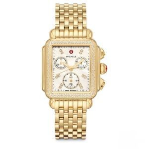 Michele Gold Women's Watch with White Dial